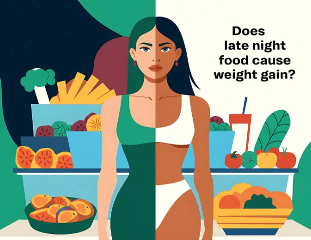 does late night food cause weight gain?